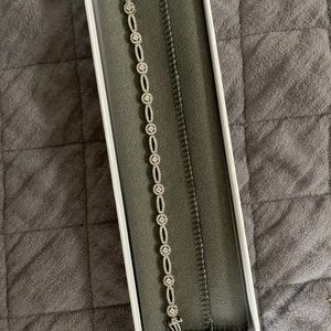 Sterling silver diamond bracelet